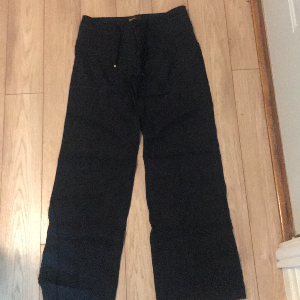 Black linen pants